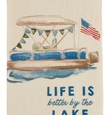 Mudpie Life Is Better Lake Watercolor Towel