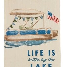 Mudpie Life Is Better Lake Watercolor Towel