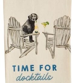 Mudpie Docktails Lake Watercolor Towel