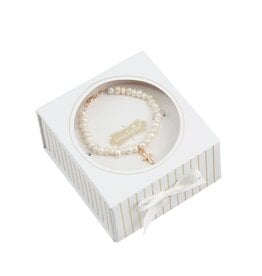 Mudpie Gold Boxed Cross Bracelet