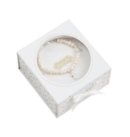 Mudpie Silver Boxed Cross Bracelet