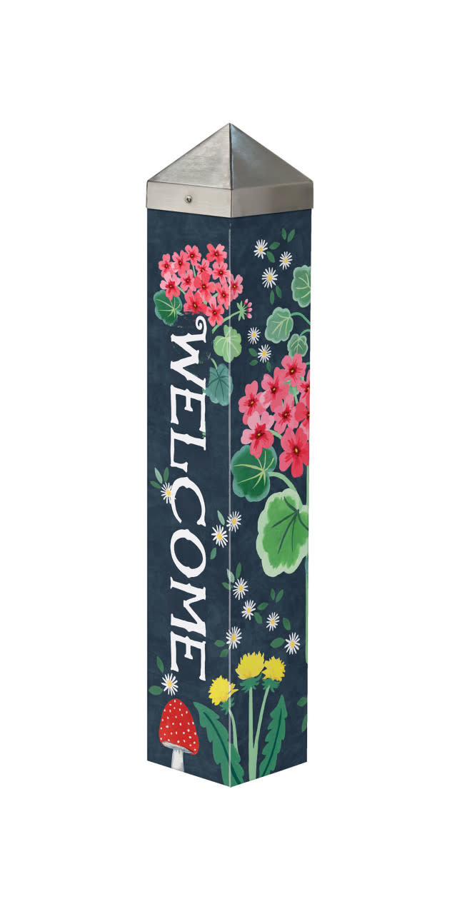 Studio M Geranium Welcome 20" Art Pole