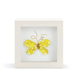 Elisabeth Hays Always My Sunshine Yellow Butterfly Shadow Box