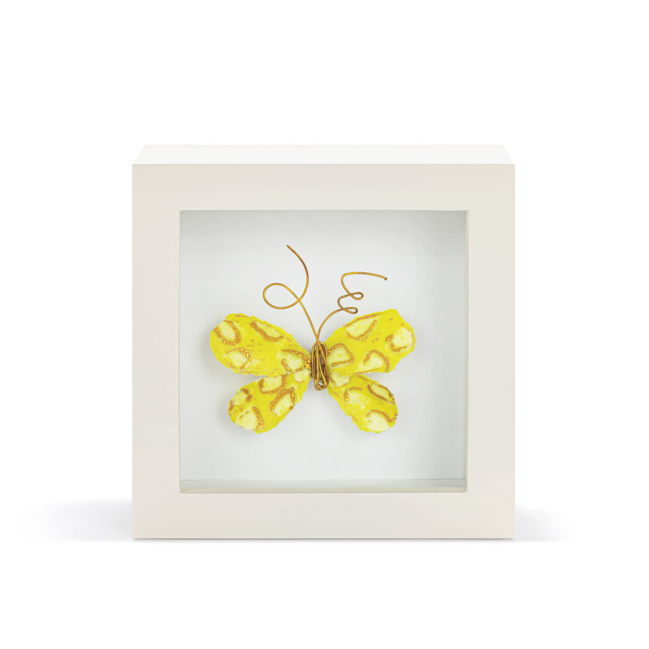 Elisabeth Hays Always My Sunshine Yellow Butterfly Shadow Box