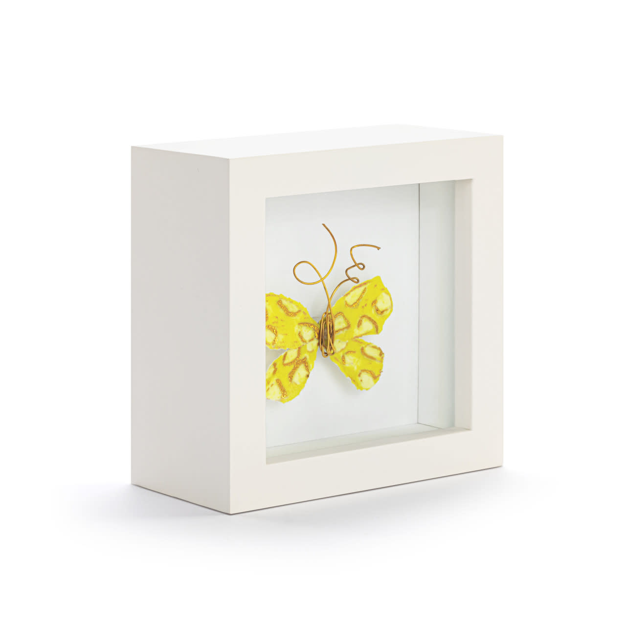 Elisabeth Hays Always My Sunshine Yellow Butterfly Shadow Box
