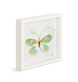 Elisabeth Hays Green & White Butterfly Wall Art 10"sq