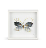 Elisabeth Hays Black & Gold Butterfly Wall Art 10"sq