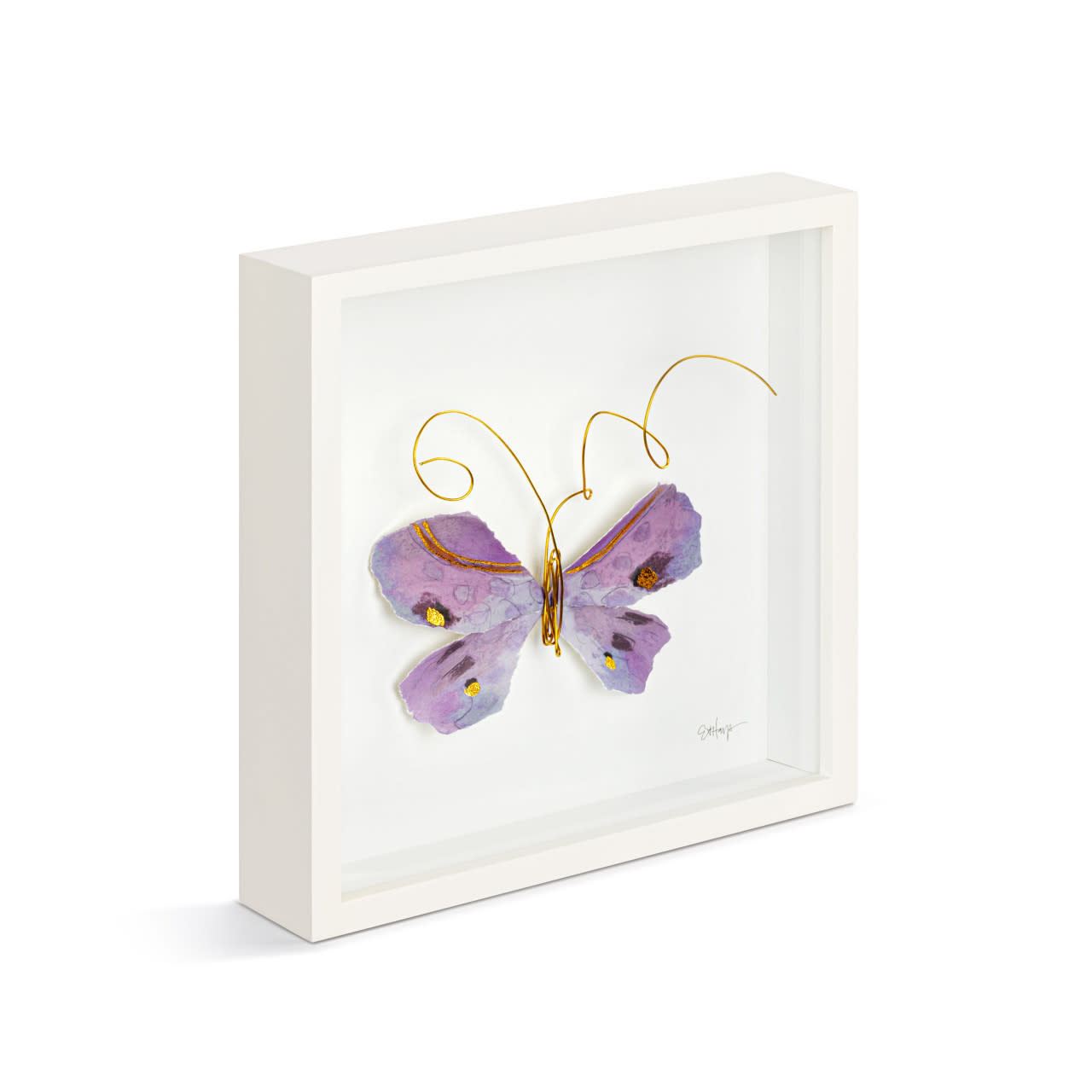 Elisabeth Hays Purple Butterfly Wall Art 10"sq