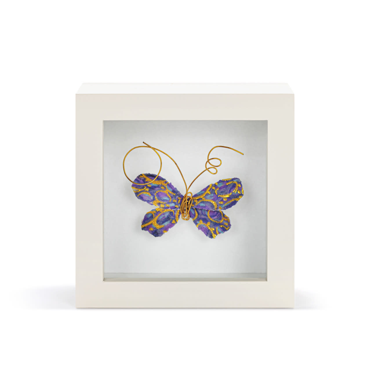 Elisabeth Hays Beautiful Soul Purple Butterfly Shadow Box