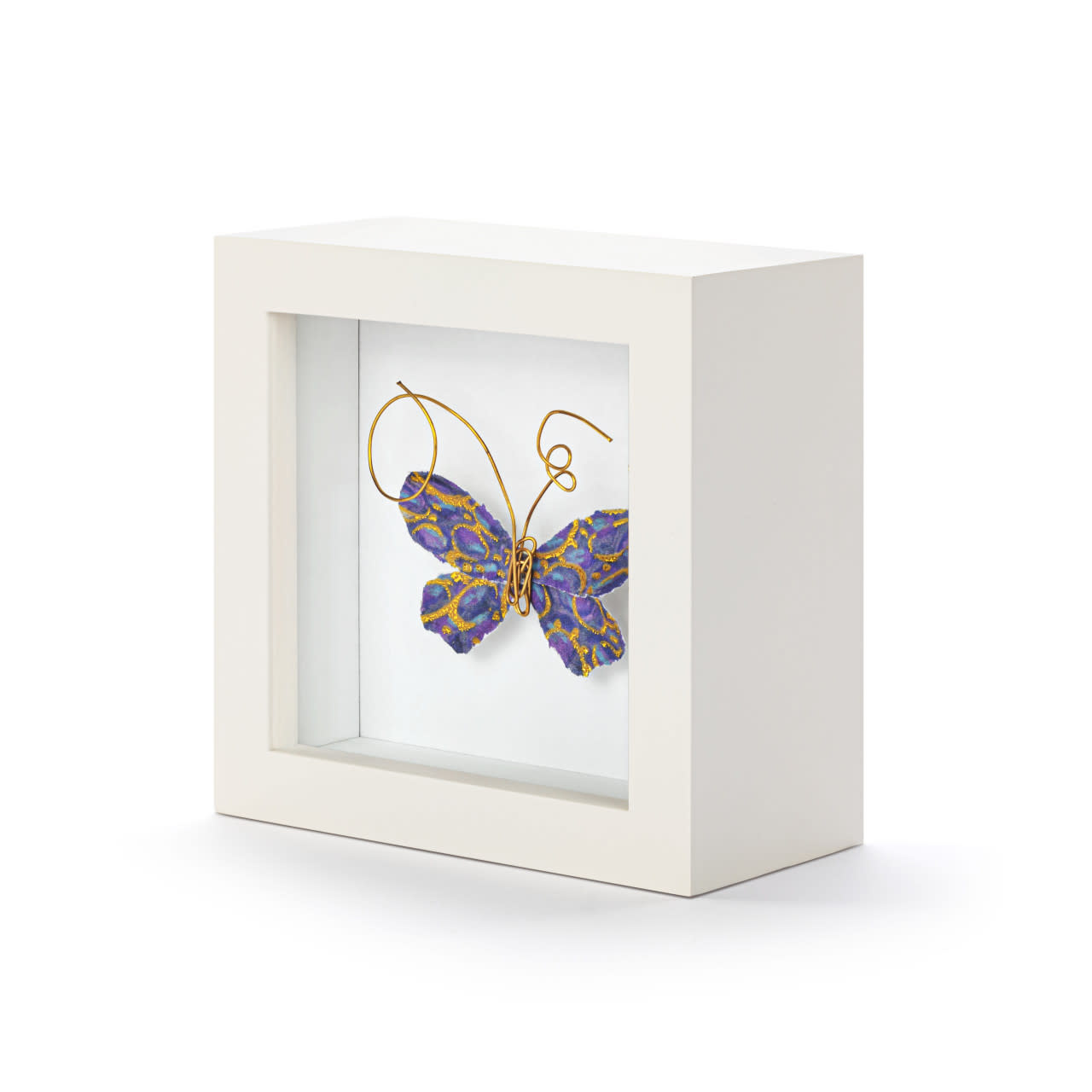 Elisabeth Hays Beautiful Soul Purple Butterfly Shadow Box