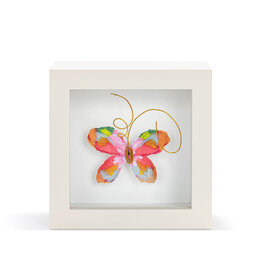 Elisabeth Hays Living Boldly Pink Multi Butterfly Shadow Box