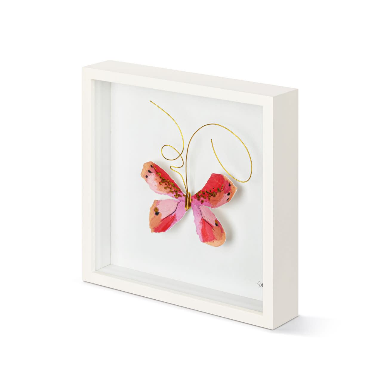 Elisabeth Hays Pink Butterfly Wall Art 10"sq