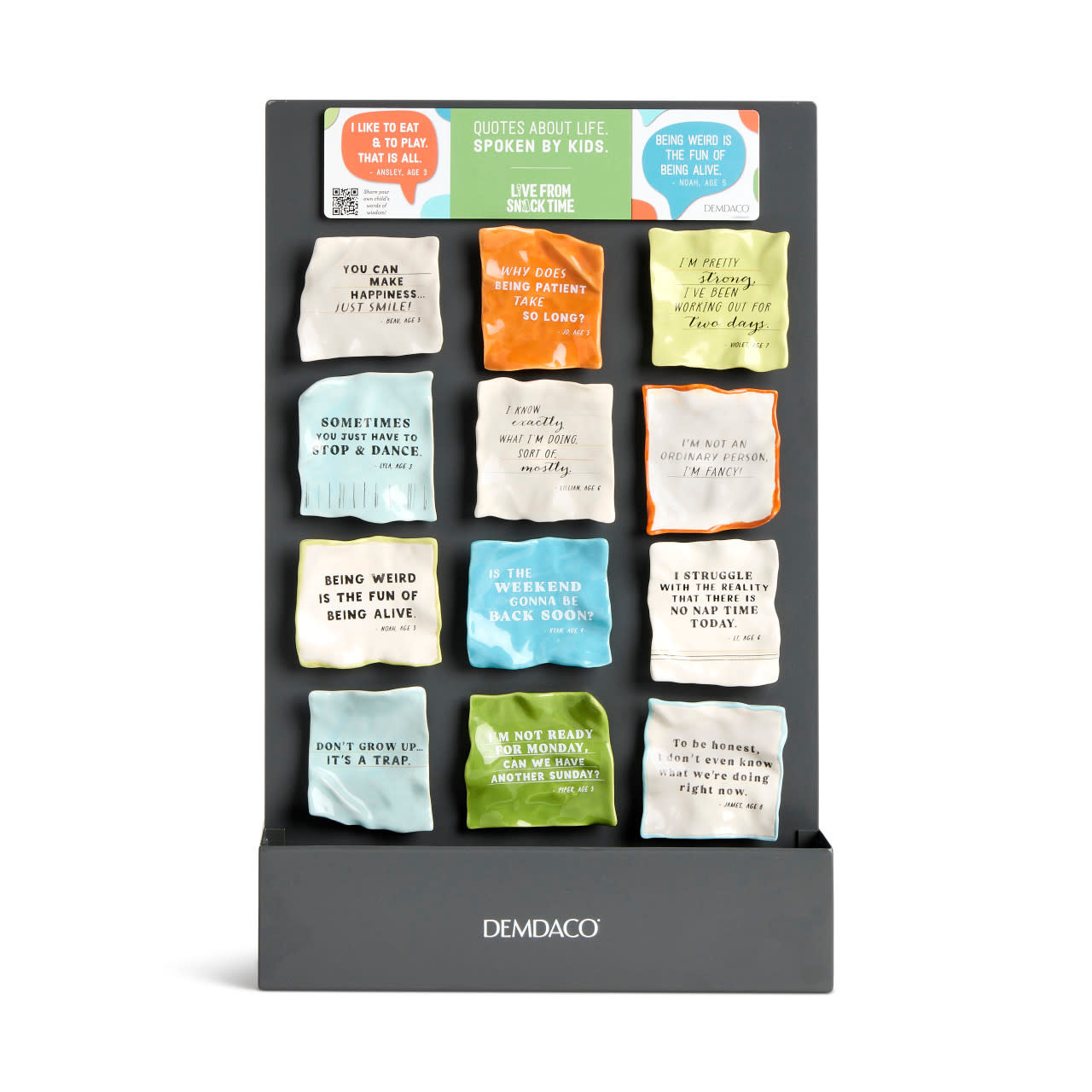 Demdaco LFST Notepaper Ceramic Magnets - 12 Asst