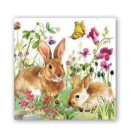Michel Design Works MDW Bunny Meadow Bunny Cocktail Napkin *final few