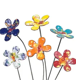 FLEURISH Small Copper Enameled Flower Stem (various colors)