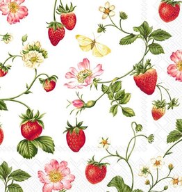 Boston International Paper Cocktail Napkins Pack of 20 Sweet Strawberry