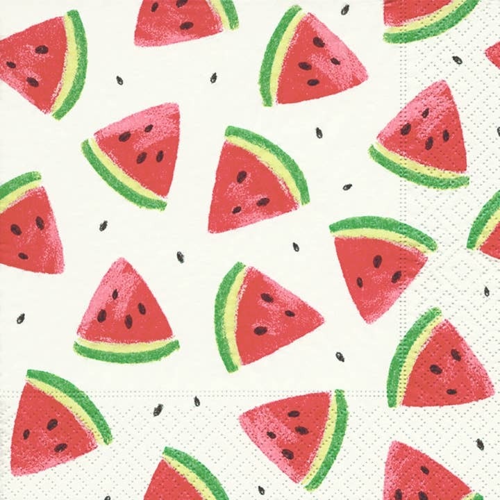 Boston International Paper Cocktail Napkins Pack of 20 Watermelon Wedges