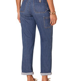 Democracy Blue 25” (28” Uncuffed)/15” “AB” Solution High Rise Buttoned Patch Pocket Pant