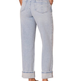 Democracy Light Blue Artisanal 27” (30” Uncuffed)/16” “Ab”Solution High Rise Boyfriend