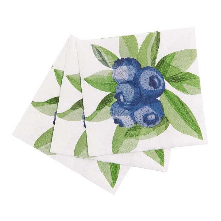 Blueberry Bunch Paper Cocktail Napkins (20 ct)