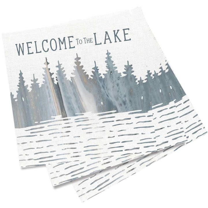 rockflowerpaper Welcome To the Lake Paper Napkins, Pack of 20