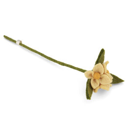 Dusty Light Yellow Flowers on Branch