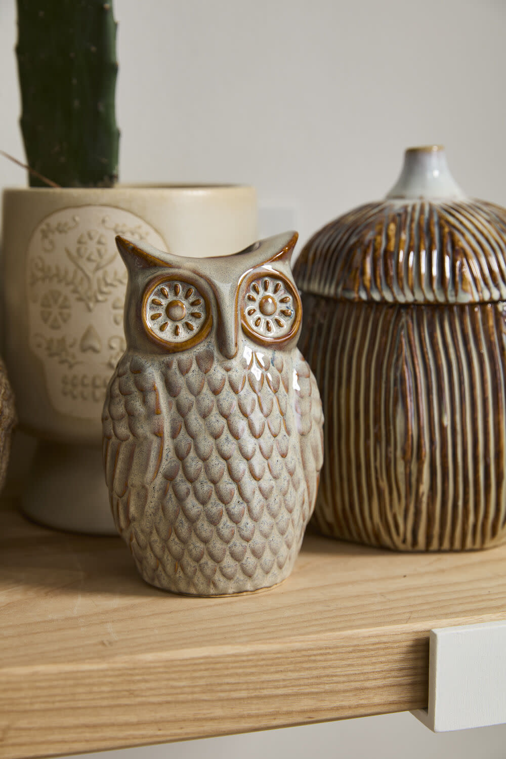 FLEURISH Great Grey Owl Budvase 4"x 3.5"x 6.25"