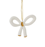 FLEURISH White Luella Bow Ornament 4.5"x 0.5"x 3.5"