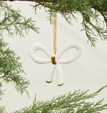 FLEURISH White Luella Bow Ornament 4.5"x 0.5"x 3.5"
