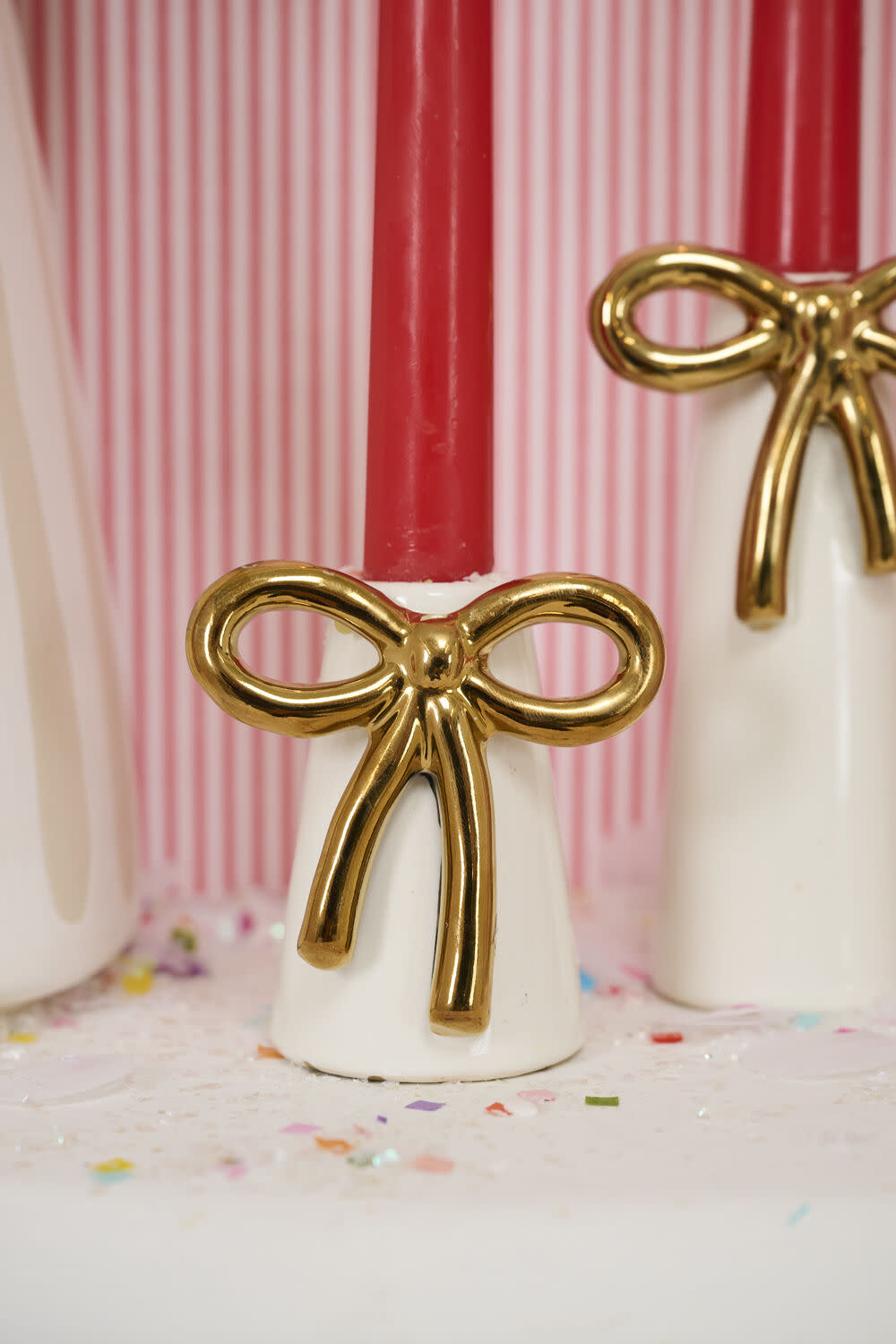 FLEURISH Coquette Candleholder 3"x 2.5"x 3"