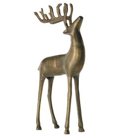 FLEURISH Aluminum Reindeer 14.5"x 3.5"x 25"