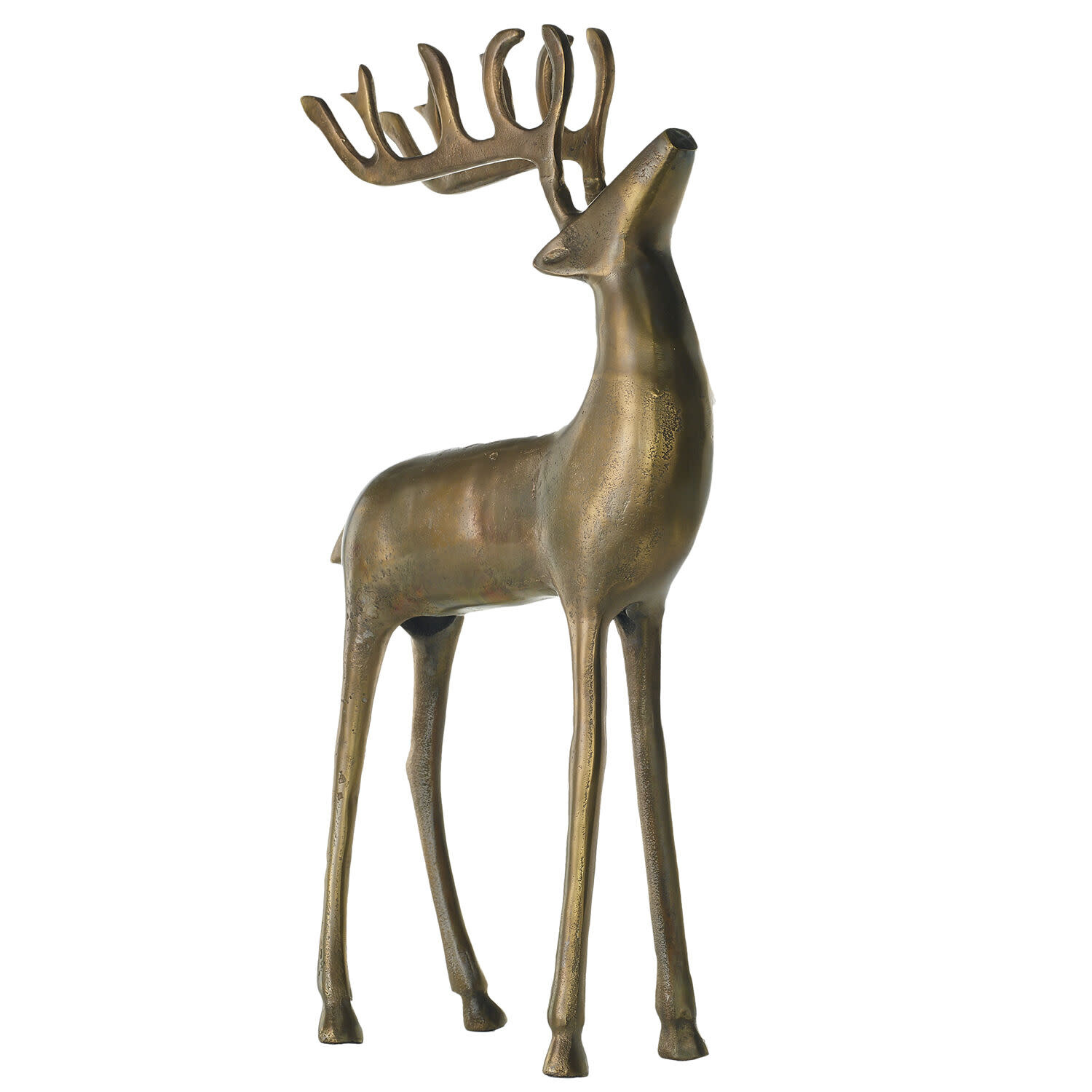 FLEURISH Aluminum Reindeer 14.5"x 3.5"x 25"