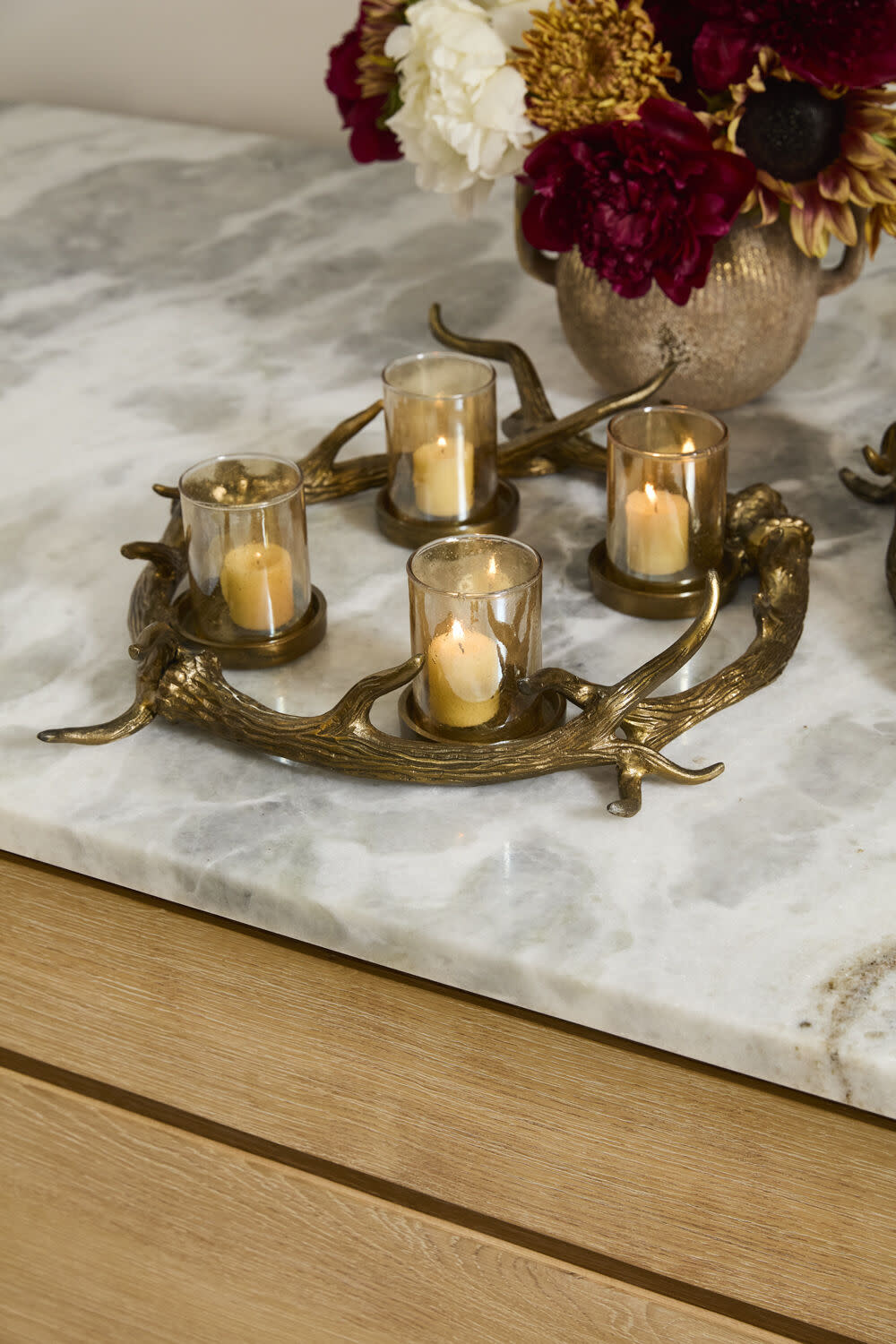 FLEURISH Antler Glow Candleholder 20"x 4"