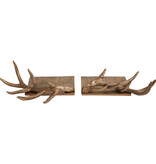 FLEURISH Antler Stocking Holder Choice of 2 Styles- 13"x 9"x 4.75"each