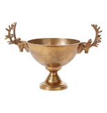 FLEURISH Golden Buck Bowl 16"x 9.25"x 11"