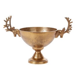 FLEURISH Golden Buck Bowl 16"x 9.25"x 11"