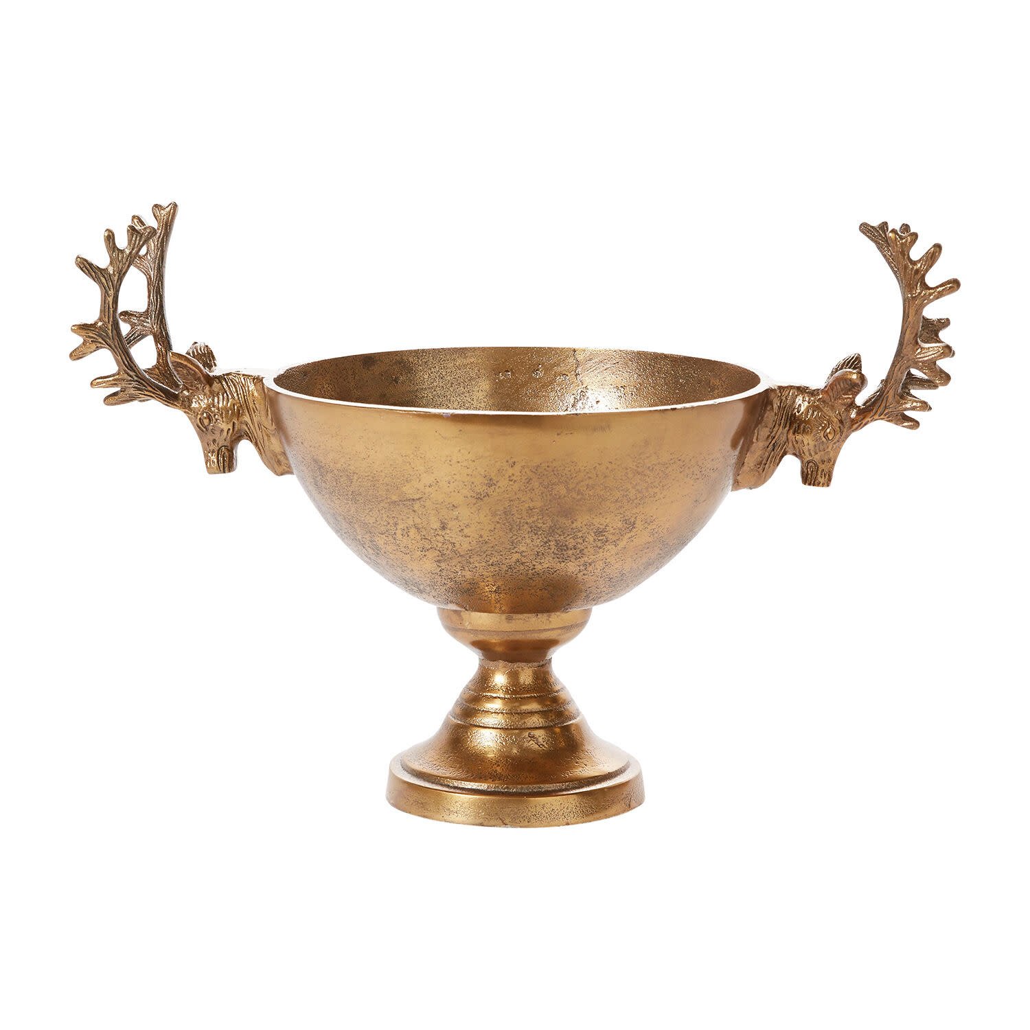 FLEURISH Golden Buck Bowl 16"x 9.25"x 11"
