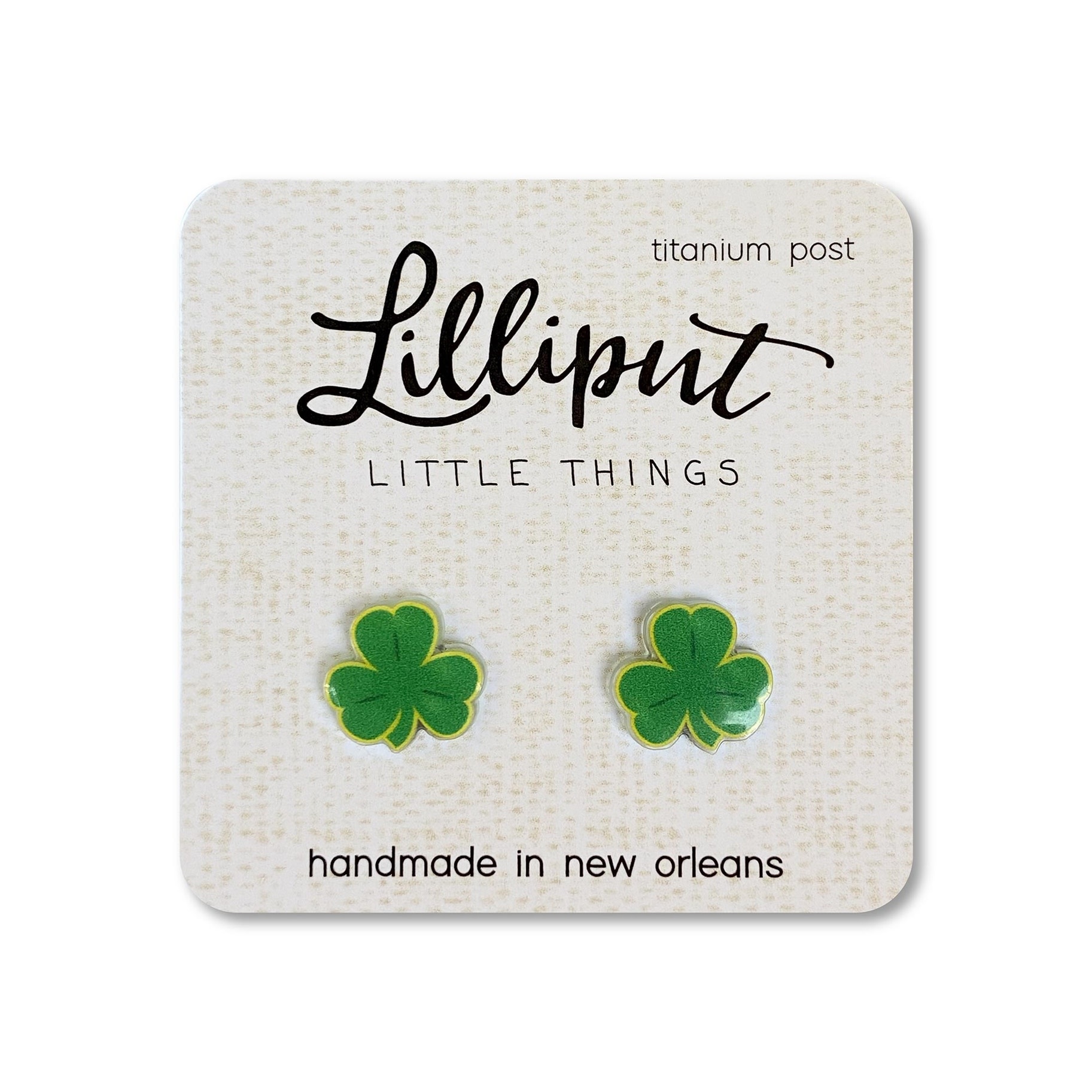Lilliput Little Things Shamrock Earrings // St. Patricks Day