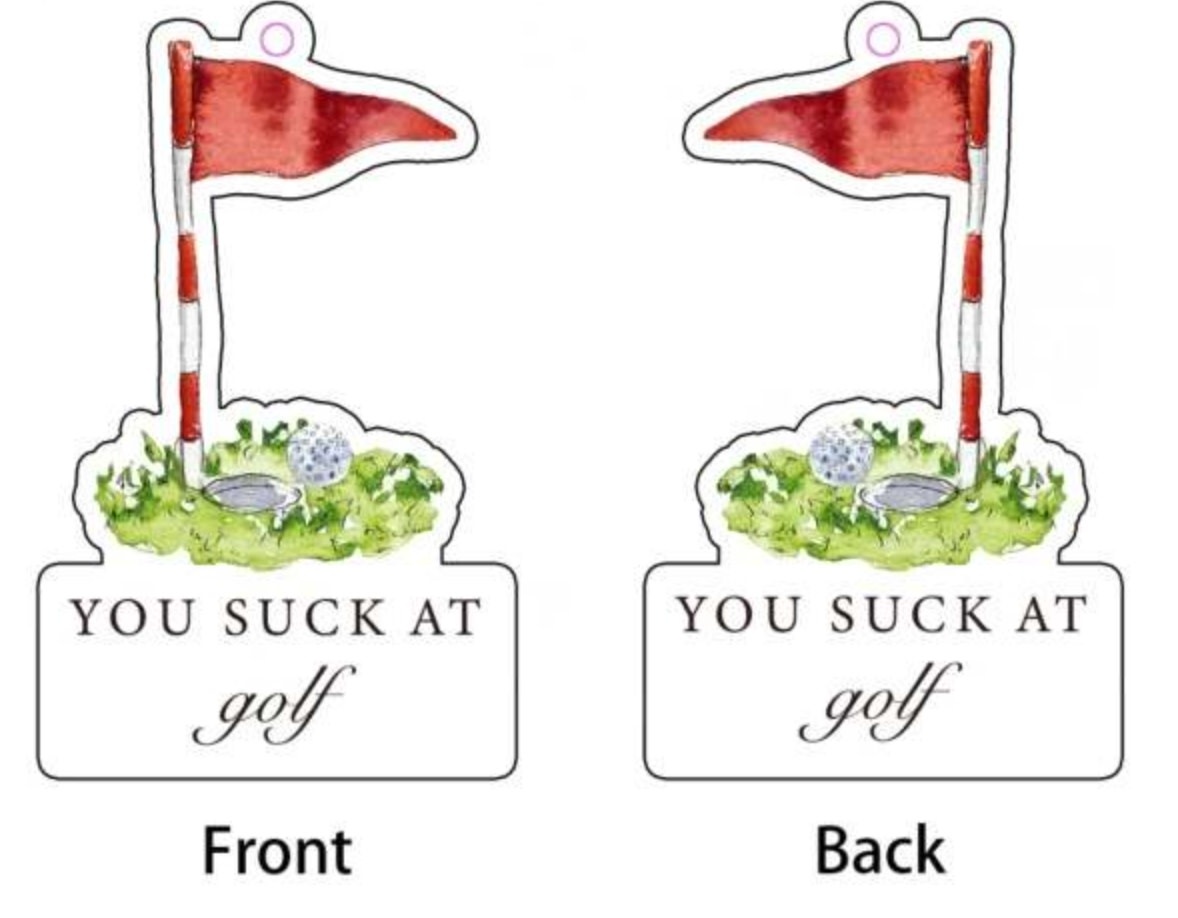 Barrel Down South You Suck At Golf Car Air Freshener