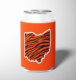 Barrel Down South Orange Cincinnati Ohio OH State Shape Bengal Stripe Can Cooler