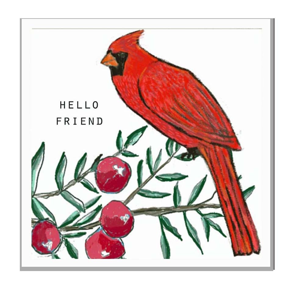 Blueberry Road Cards + Gifts Cardinal Friend Magnet 2.5in