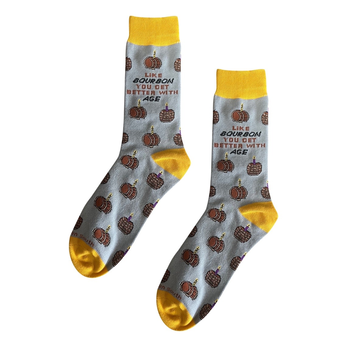 Barrel Down South Like Bourbon You Get Better With Age Birthday Bourbon Socks