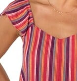 Liverpool Los Angeles flutter sleeve woven top w ties