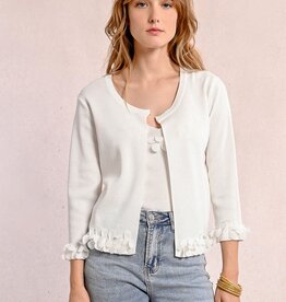 Molly Bracken White Ladies Knitted Cardigan