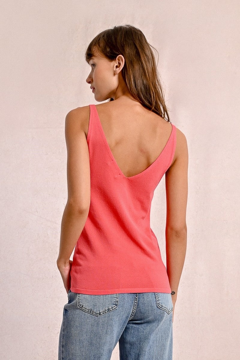 Molly Bracken Coral Ladies Knitted Tank Top