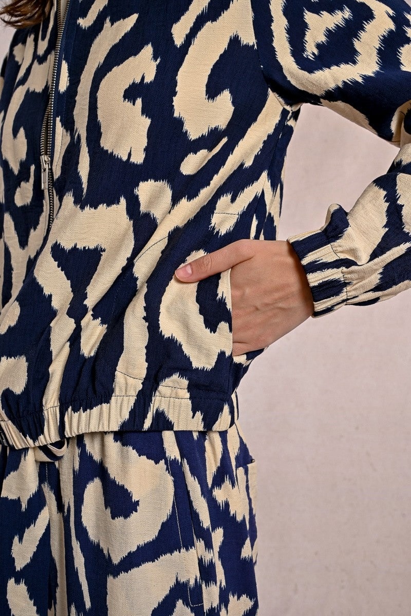 Molly Bracken Navy Thais Ladies Woven Jacket