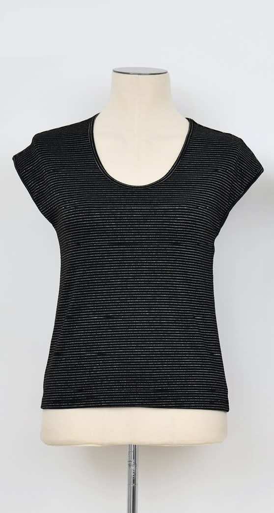 Molly Bracken Black Ladies Knitted Tee