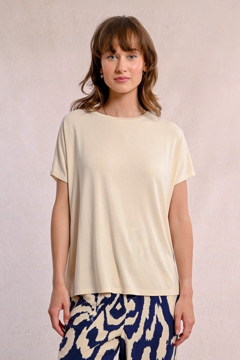 Molly Bracken Cream Ladies Knitted Tee