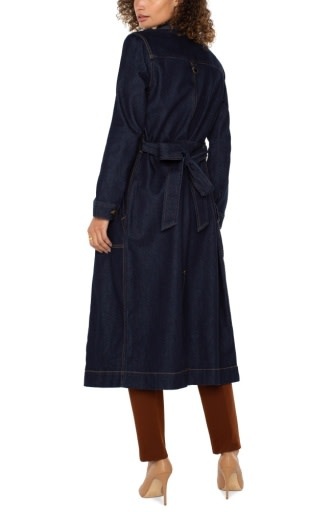 Liverpool Los Angeles notch collar duster jckt w self belt 47.5"hps