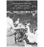 Trash Talk by Annie Trash Talk Greeting Card - Autocorrect
